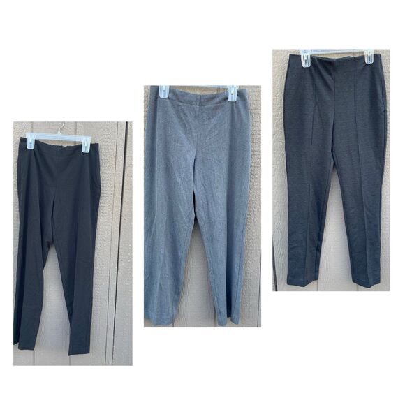 Bundle Lot of 3 black, dark gray, and grey 0.5 chico regular pants - Picture 1 of 8